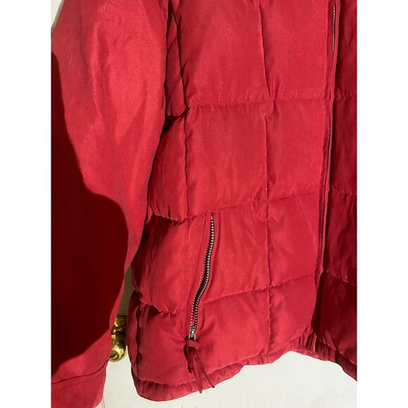 Nuage Duvet Down Puffer Coat Red Women’s L - Picture 12 of 12